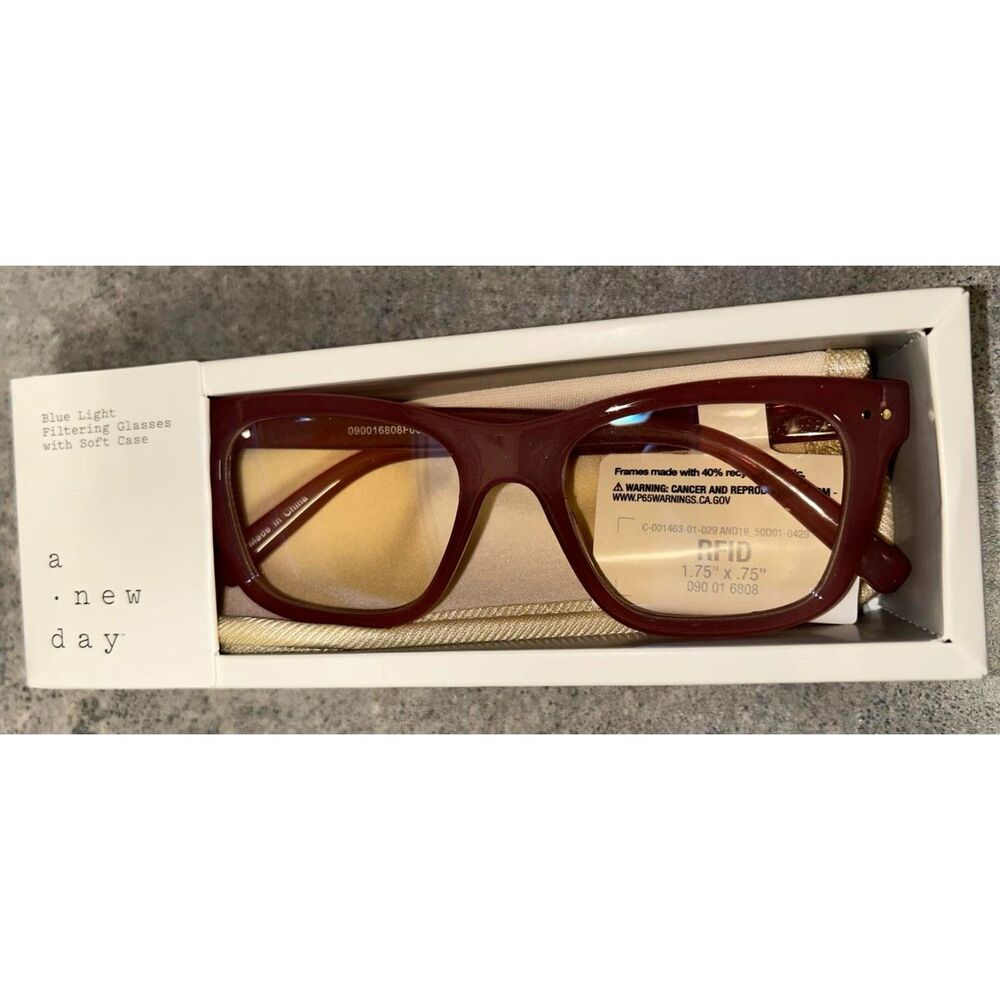 Four pairs Target a new day Blue Light Filtering Glasses with Soft Case New